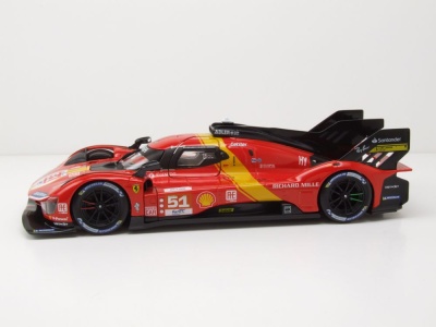 Ferrari 499P #51 Le Mans 2023 rot Guidi Calado Giovinazzi Modellauto 1:24 Bburago