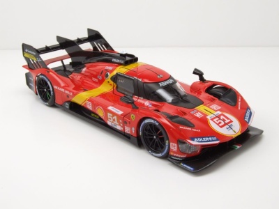 Ferrari 499P #51 Le Mans 2023 rot Guidi Calado Giovinazzi Modellauto 1:24 Bburago