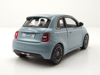 Fiat 500e blau Modellauto 1:24 Bburago