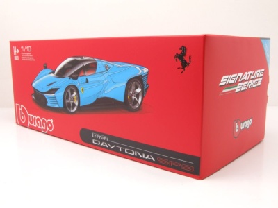 Ferrari Daytona SP3 blau Modellauto 1:18 Bburago Signature