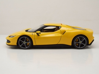 Ferrari 296 GTB gelb Modellauto 1:18 Bburago