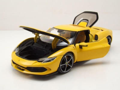 Ferrari 296 GTB gelb Modellauto 1:18 Bburago