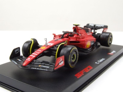 Ferrari SF-23 #55 Formel 1 2023 rot Sainz mit Helm Modellauto 1:43 Bburago