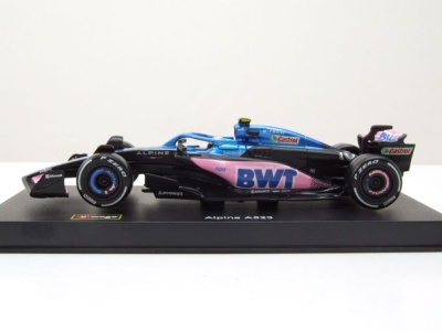 Renault Alpine A523 #10 Formel 1 Racing 2023 Gasly mit Helm Modellauto 1:43 Bburago