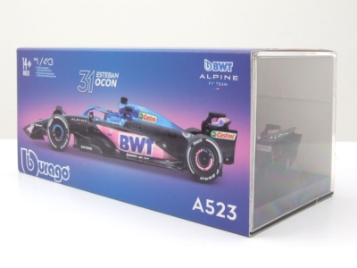 Renault Alpine A523 #31 Formel 1 Racing 2023 Ocon mit Helm Modellauto 1:43 Bburago