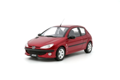 Peugeot 206 S16 1999 rot Modellauto 1:18 Ottomobile