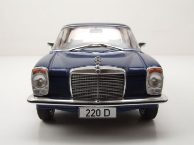 Mercedes 220 D /8 Strichachter W115 1968 dunkelblau Modellauto 1:18 MCG