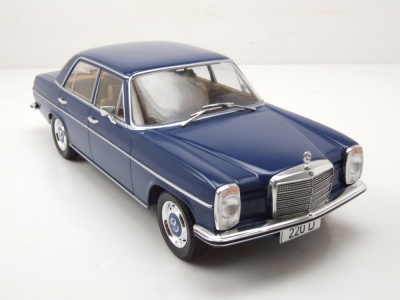 Mercedes 220 D /8 Strichachter W115 1968 dunkelblau Modellauto 1:18 MCG