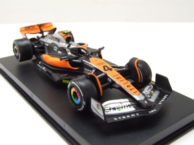 McLaren MCL60 Formel 1 2023 #4 Norris mit Figur Modellauto 1:43 Bburago