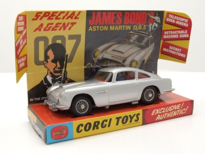 Aston Martin DB5 silber James Bond 007 Goldfinger Modellauto 1:43 Corgi