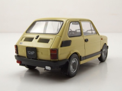 Fiat 126p 1985 hellgelb Modellauto 1:24 Whitebox