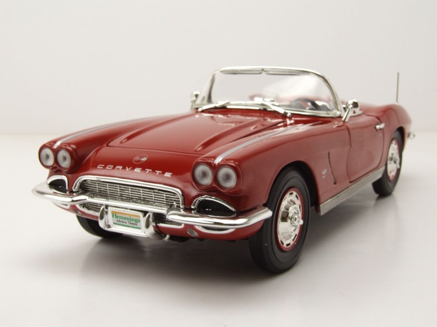 Chevrolet Corvette Convertible Hemmings Muscle Machines 1962 dunkelrot Modellauto 1:18 Auto World