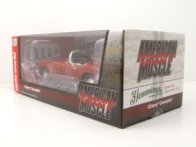 Chevrolet Corvette Convertible Hemmings Muscle Machines 1962 dunkelrot Modellauto 1:18 Auto World