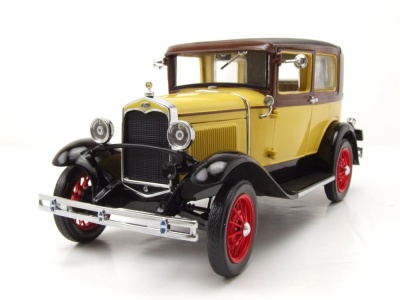 Ford Model A Tudor 1931 gelb braun Modellauto 1:18 Sun Star