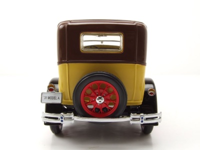 Ford Model A Tudor 1931 gelb braun Modellauto 1:18 Sun Star