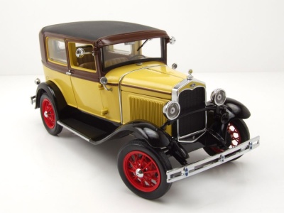 Ford Model A Tudor 1931 gelb braun Modellauto 1:18 Sun Star