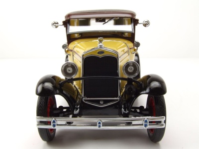 Ford Model A Tudor 1931 gelb braun Modellauto 1:18 Sun Star