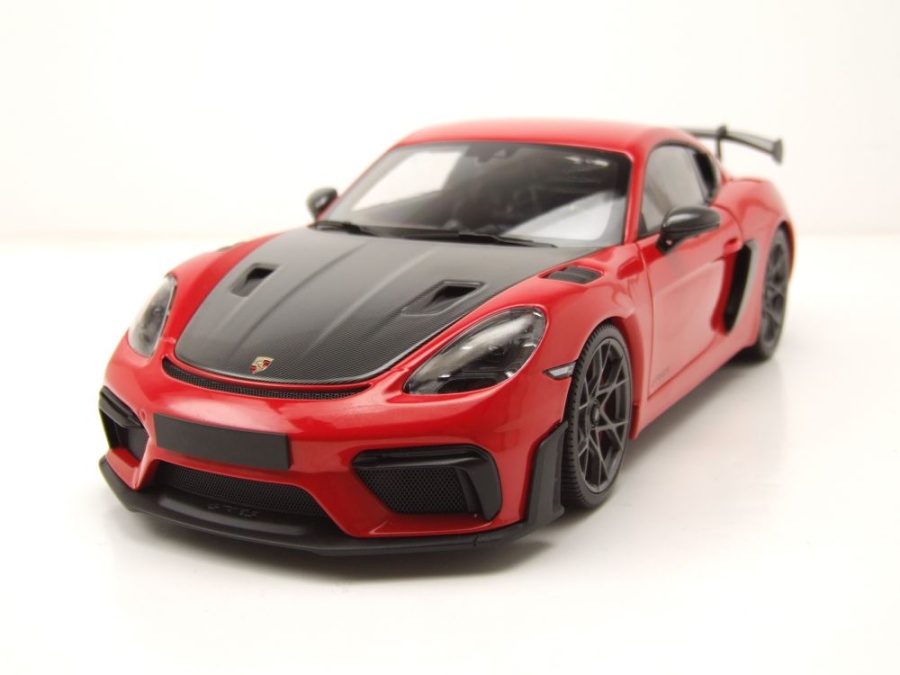 Porsche Cayman GT4 RS Weissach Package 2024 rot Modellauto 1:18 Minichamps