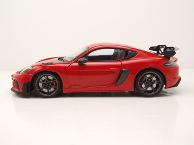 Porsche Cayman GT4 RS Weissach Package 2024 rot Modellauto 1:18 Minichamps