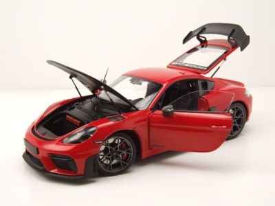 Porsche Cayman GT4 RS Weissach Package 2024 rot Modellauto 1:18 Minichamps