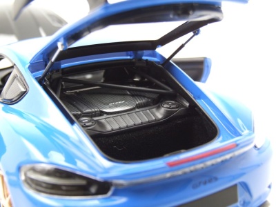 Porsche Cayman GT4 RS Weissach Package 2024 blau Modellauto 1:18 Minichamps