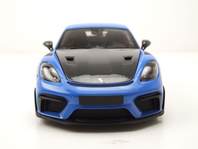 Porsche Cayman GT4 RS Weissach Package 2024 blau Modellauto 1:18 Minichamps