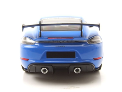 Porsche Cayman GT4 RS Weissach Package 2024 blau Modellauto 1:18 Minichamps