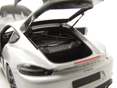Porsche Cayman GT4 RS Weissach Package 2024 silber Modellauto 1:18 Minichamps