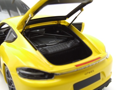 Porsche Cayman GT4 RS Weissach Package 2024 gelb Modellauto 1:18 Minichamps