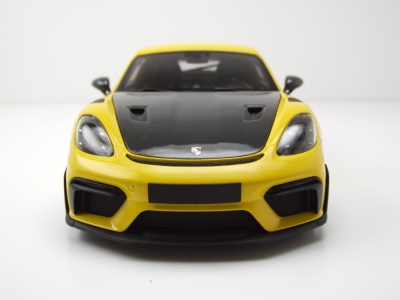 Porsche Cayman GT4 RS Weissach Package 2024 gelb Modellauto 1:18 Minichamps