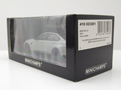 BMW M3 CS 2023 grau metallic Modellauto 1:43 Minichamps