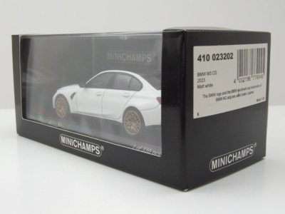 BMW M3 CS 2023 matt weiß Modellauto 1:43 Minichamps