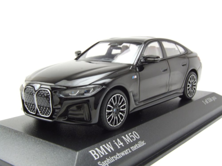 BMW I4 M50 2022 schwarz metallic Modellauto 1:43 Minichamps