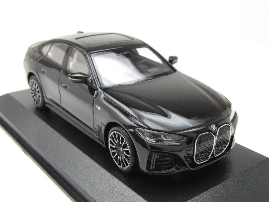 新品 1/43 ミニチャンプス  i4 M50 ブラック 2022 Modellauto BMW I4 M50 2022 schwarz metallic 1:43 Minichamps bei