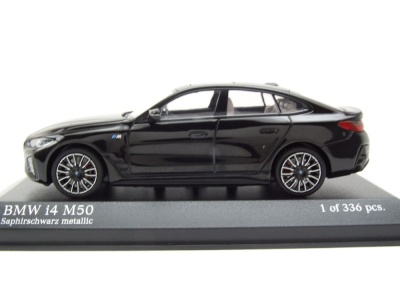 BMW I4 M50 2022 schwarz metallic Modellauto 1:43 Minichamps