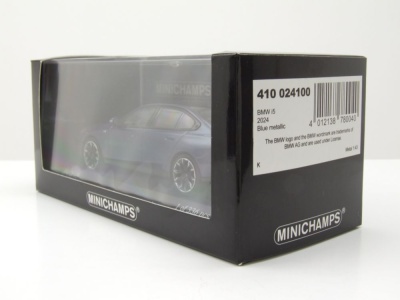 BMW I5 2024 dunkelblau metallic Modellauto 1:43 Minichamps