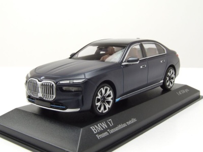 BMW I7 2023 matt blau metallic Modellauto 1:43 Minichamps