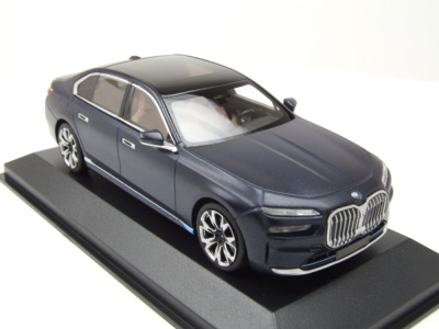 BMW I7 2023 matt blau metallic Modellauto 1:43 Minichamps