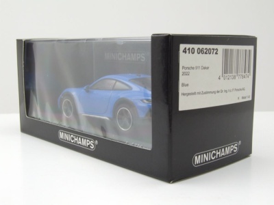 Porsche 911 Dakar 2022 blau Modellauto 1:43 Minichamps