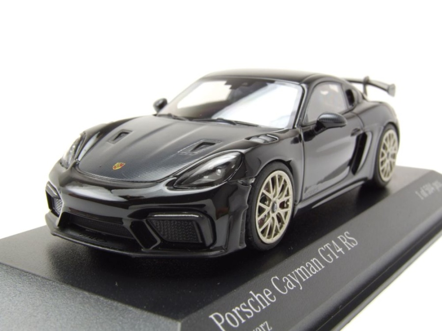 Porsche Cayman GT4 RS 2021 schwarz neodyme Felgen Modellauto 1:43 Minichamps