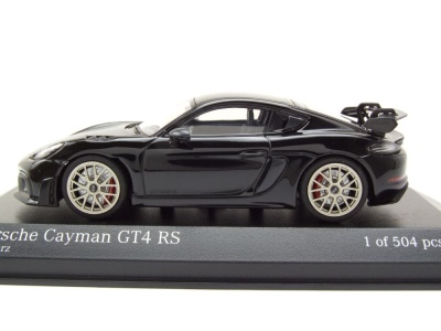 Porsche Cayman GT4 RS 2021 schwarz neodyme Felgen Modellauto 1:43 Minichamps