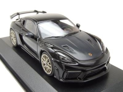 Porsche Cayman GT4 RS 2021 schwarz neodyme Felgen Modellauto 1:43 Minichamps