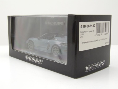 Porsche 718 Spyder RS Weissach Package 2023 grau Modellauto 1:43 Minichamps