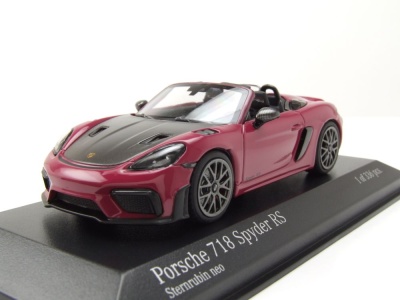 Porsche 718 Spyder RS Weissach Package 2023 rubystar Modellauto 1:43 Minichamps
