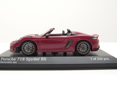 Porsche 718 Spyder RS Weissach Package 2023 rubystar Modellauto 1:43 Minichamps