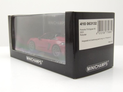 Porsche 718 Spyder RS Weissach Package 2023 rubystar Modellauto 1:43 Minichamps