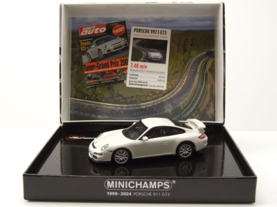 Porsche 911 (997.1) GT3 2006 weiß Modellauto 1:43 Minichamps