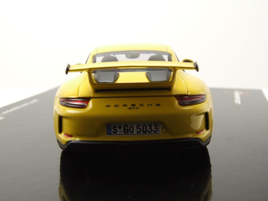 Porsche 911 991 GT3 Rs 2014 Jaune-Vert MINICHAMPS Maquette de Voiture 1