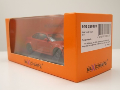 BMW 1er M Coupe 2011 orange metallic Modellauto 1:43 Maxichamps