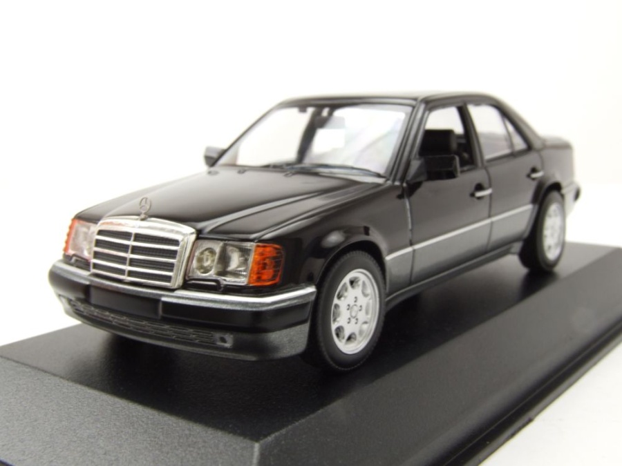 Mercedes 500E V8 W124 1991 schwarz Modellauto 1:43 Maxichamps